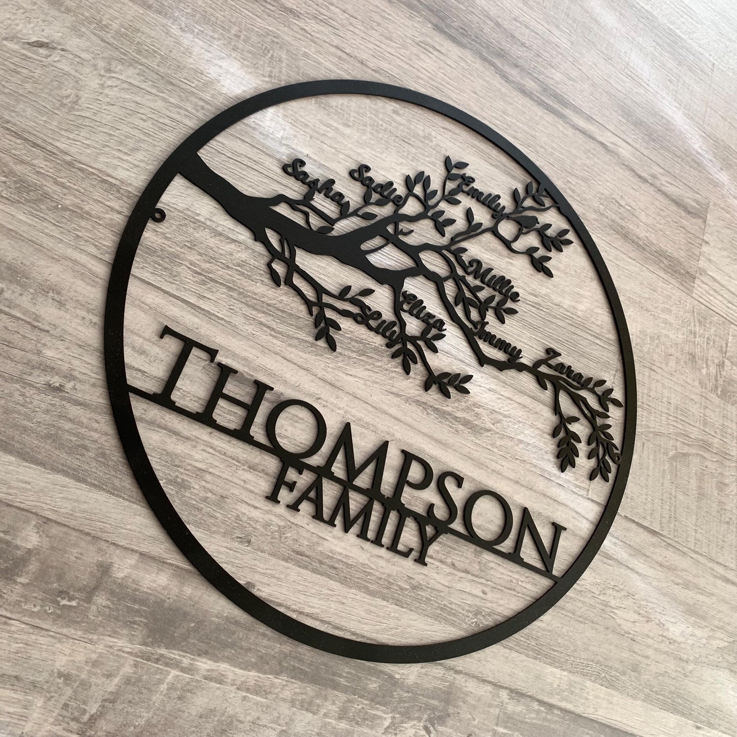 Custom Family Tree of Life Metal Sign – Personalized Family Names – Metal Wall Art Décor with Family Members – Anniversary Gift – Family Gift