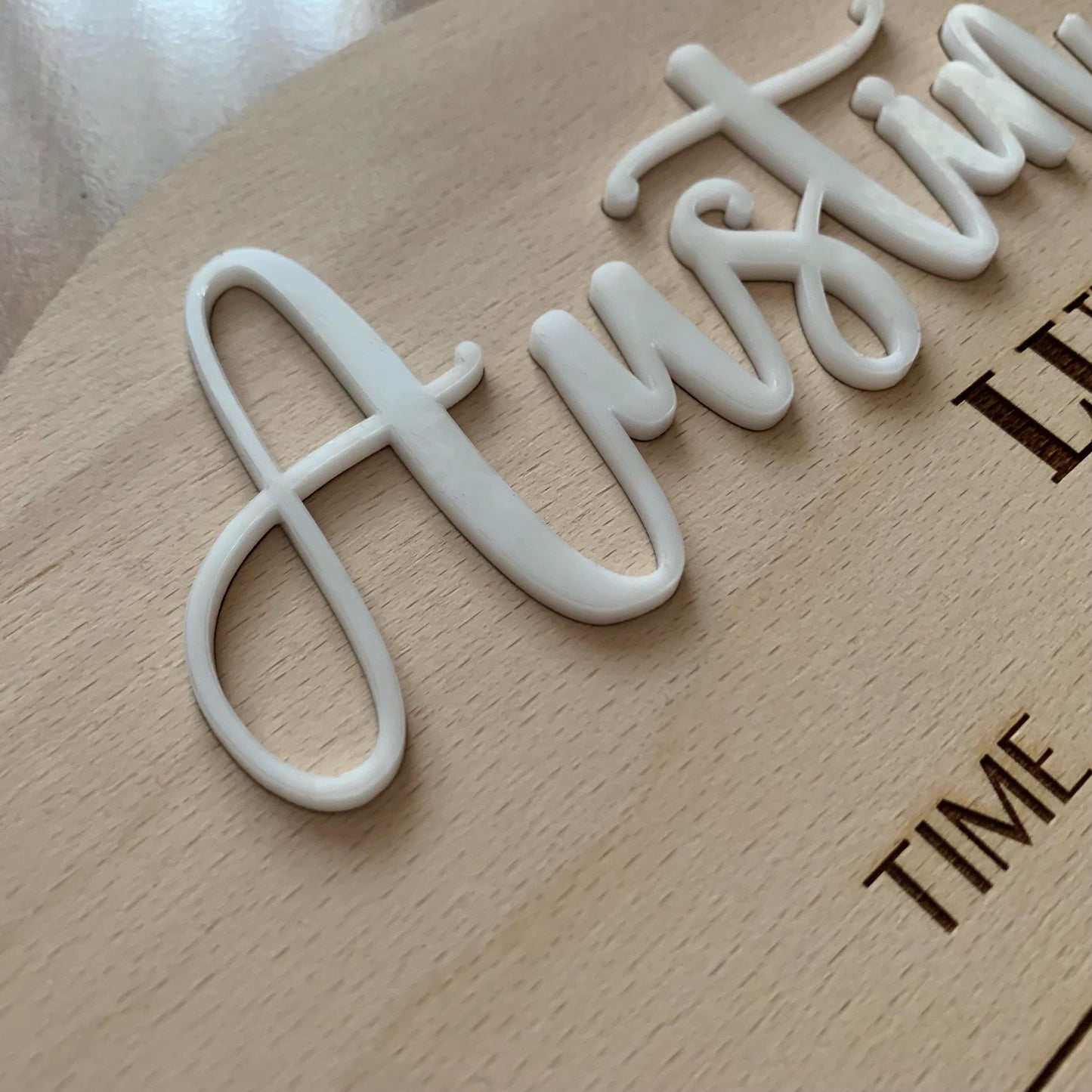 Footprint Birth Announcement Sign – Personalized Wooden Baby Name Keepsake