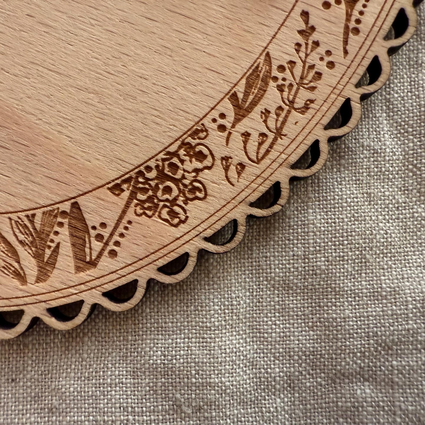 Floral Lace Birth Announcement Sign – Personalized Wooden Baby Name Plaque