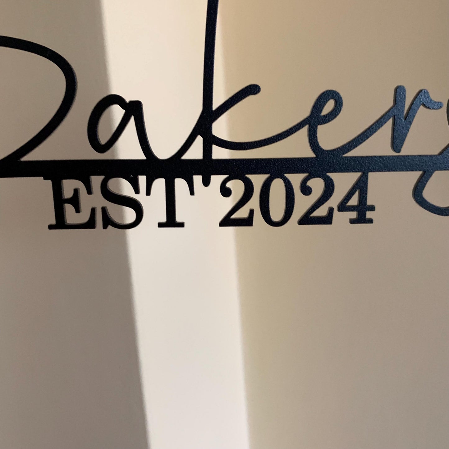 Custom Family Name Sign – Personalized Wedding or Housewarming Gift – Last Name Metal Sign – Wall Art with Established Date
