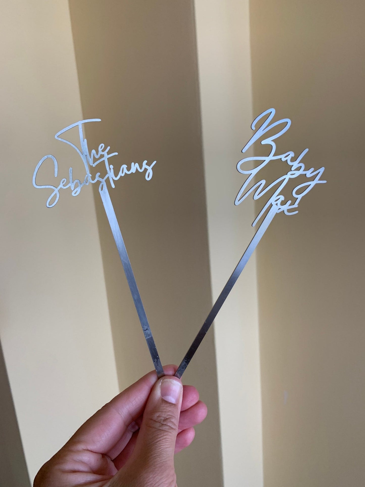 Custom Family Drink Stirrer – Personalized Name Acrylic or Stainless Steel Cocktail Stir Stick