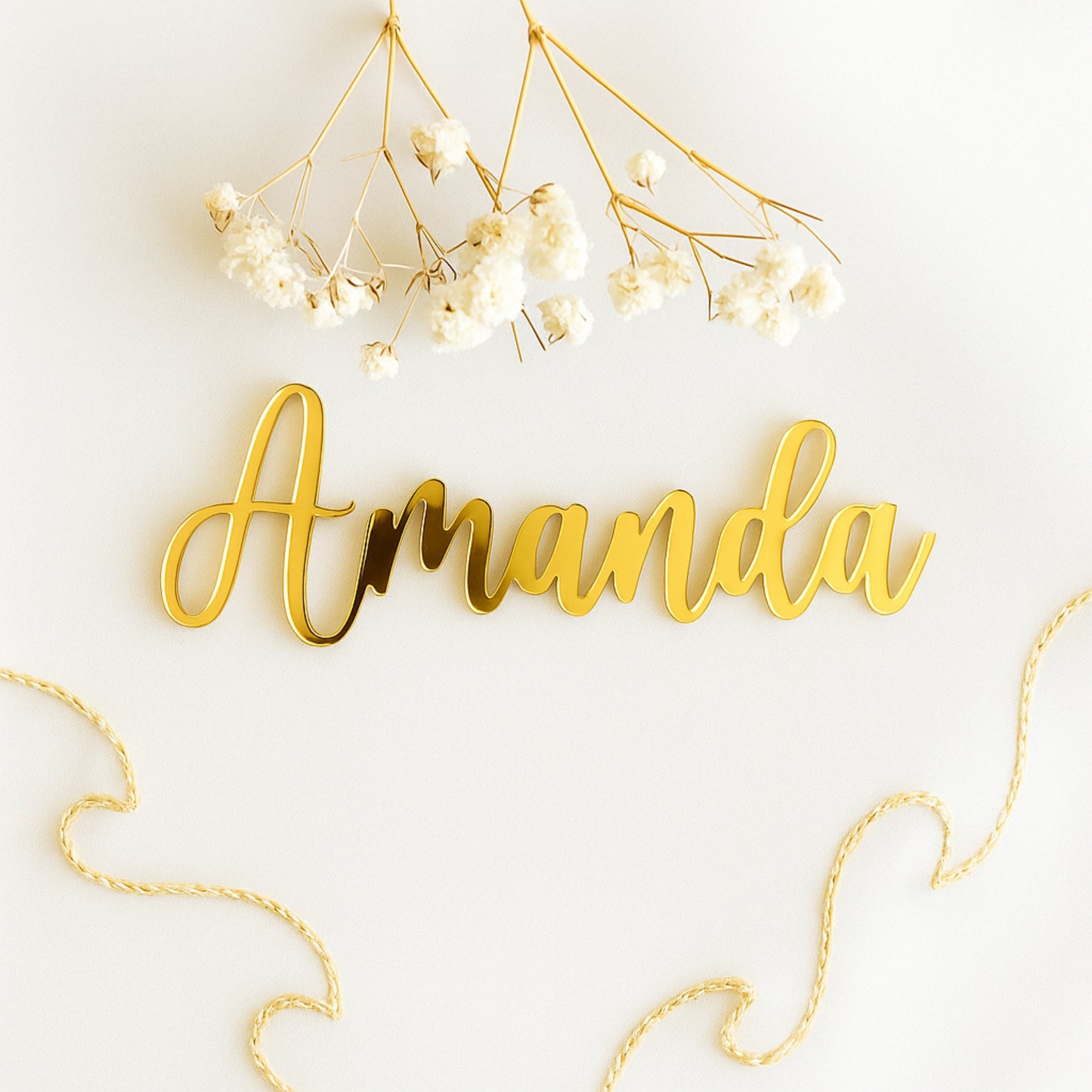 Wedding Bundle (30 Laser-cut Name Place Cards & 30 Custom Drink Stirrers)