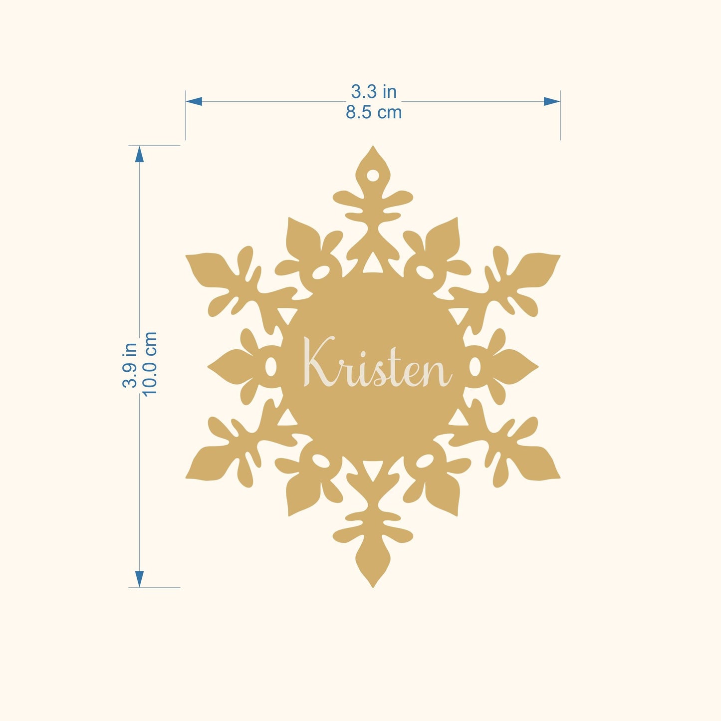 Personalized Mirror Acrylic Snowflake Ornament – Custom Engraved Name Christmas Tree Decoration – Hanging Crystal-Style Keepsake – Holiday Place Card