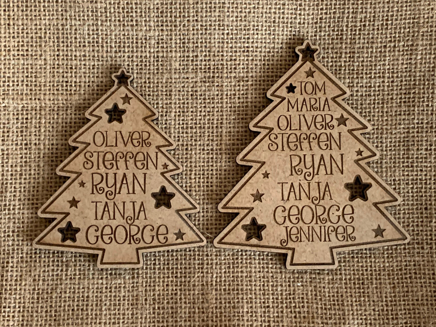 Personalized Family Name Christmas Ornament — Mirrored Acrylic or Wood (Optional Year 2025/2026)