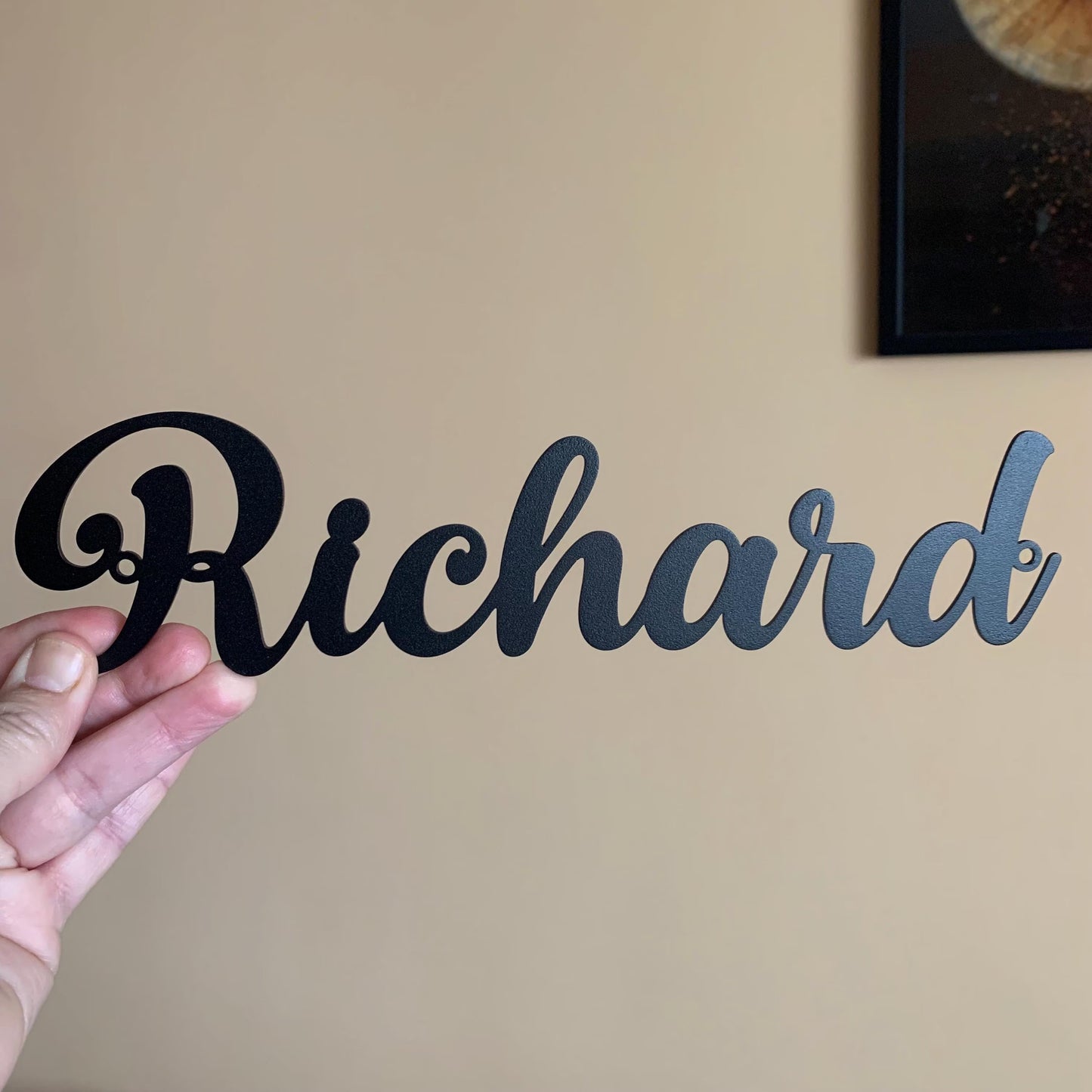 Custom Metal Name Sign – Personalized Laser Cut Word Sign for Home or Nursery – Modern Script Wall Decor – Metal Letters in 6 Colors