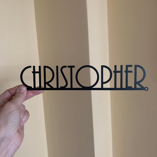 Custom Metal Name Sign – Personalized Business or Office Wall Decor – Modern Steel Word Plaque – Laser Cut Metal Sign for Home or Workspace