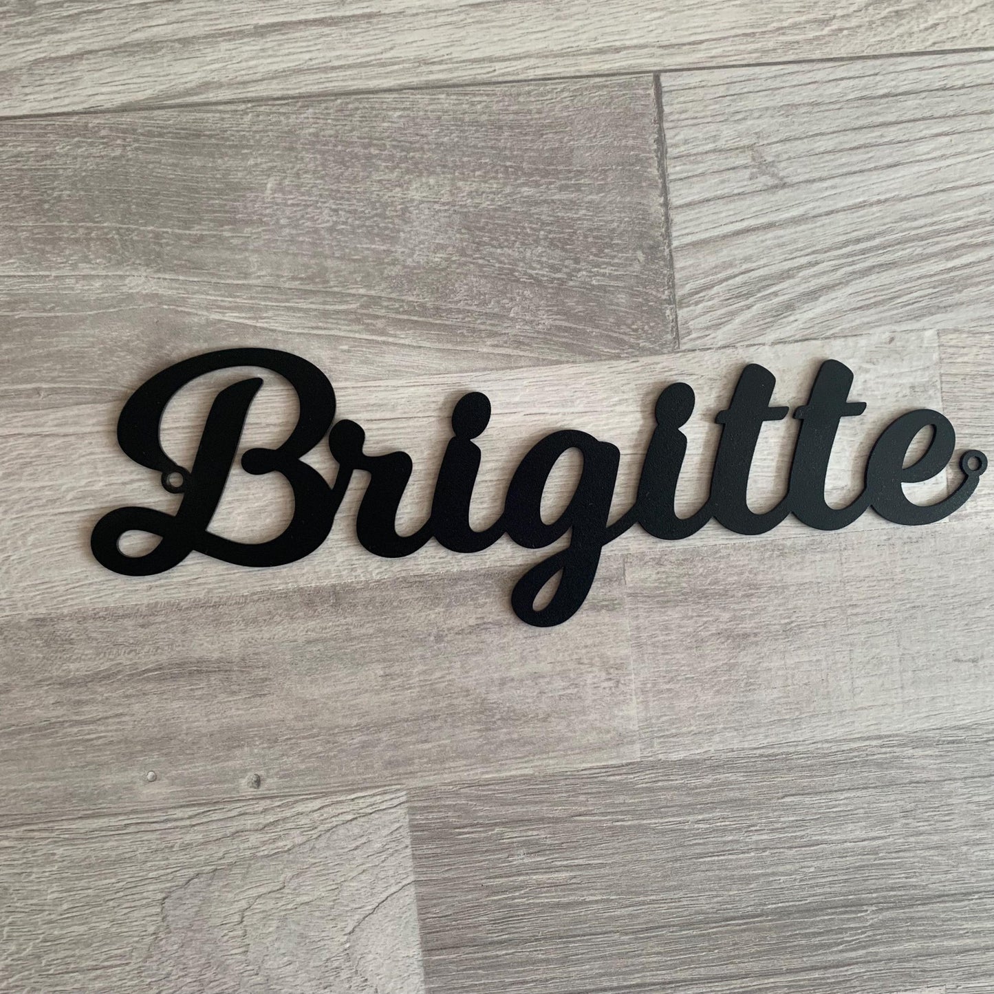 Custom Metal Script Word Sign – Personalized Laser Cut Metal Name for Wall Decor, Nursery, Gifts, or Door Plaque – Modern Steel Lettering