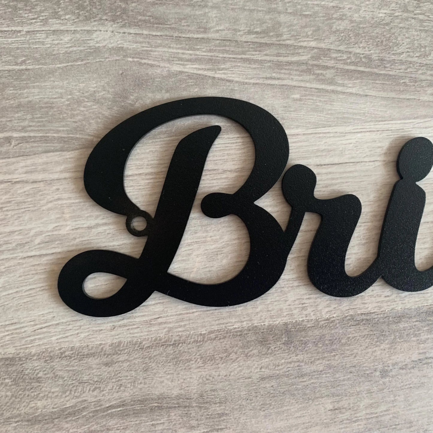 Custom Metal Script Word Sign – Personalized Laser Cut Metal Name for Wall Decor, Nursery, Gifts, or Door Plaque – Modern Steel Lettering