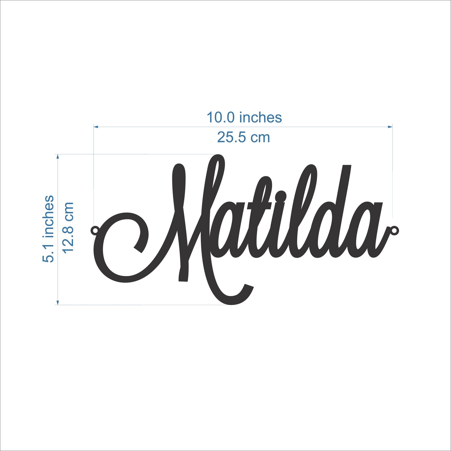Personalized Metal Name Sign – Custom Wall Letters for Nursery, Wedding, or Home - Laser Cut Metal Word Decor in 6 Colors