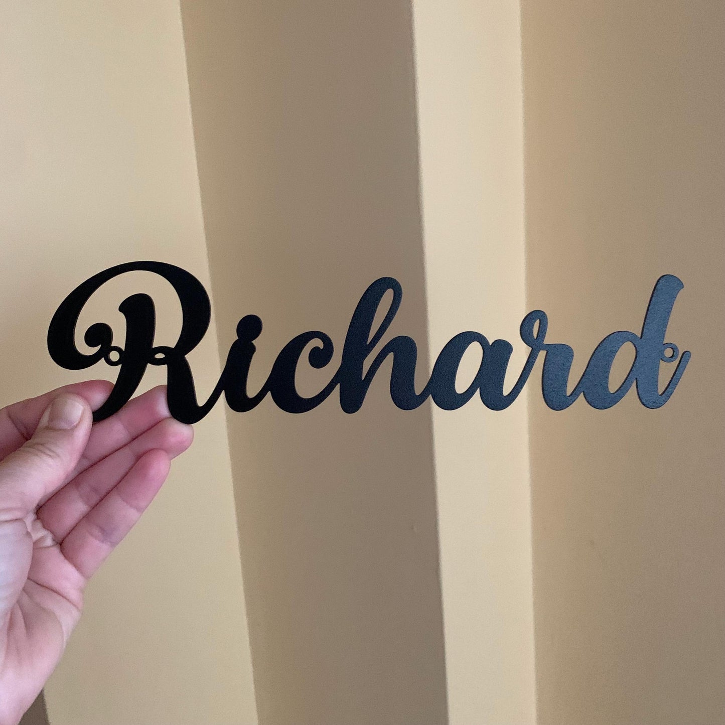 Custom Metal Name Sign – Personalized Laser Cut Word Sign for Home or Nursery – Modern Script Wall Decor – Metal Letters in 6 Colors