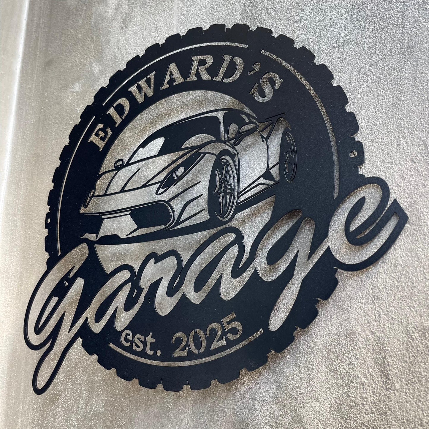Personalized Metal Garage Sign – Custom Wall Art for Man Cave, Workshop, or Mechanic – Father's Day or Birthday Gift – Custom Garage Decor