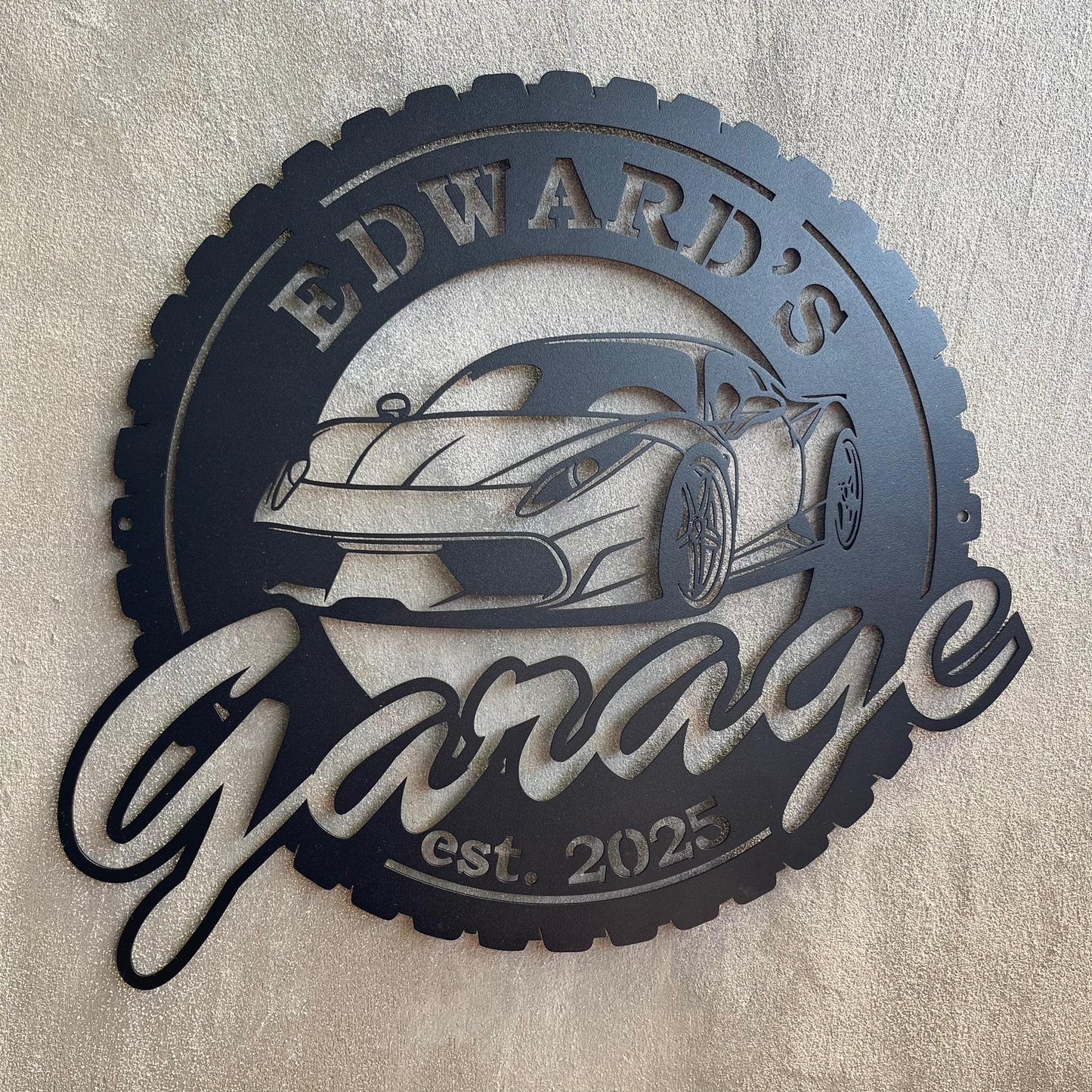Personalized Metal Garage Sign – Custom Wall Art for Man Cave, Workshop, or Mechanic – Father's Day or Birthday Gift – Custom Garage Decor