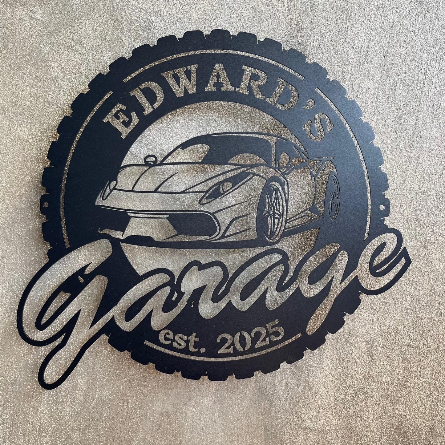 Personalized Metal Garage Sign – Custom Wall Art for Man Cave, Workshop, or Mechanic – Father's Day or Birthday Gift – Custom Garage Decor