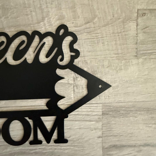 Custom Teacher Door Sign – Personalized Classroom Name Sign with Pencil Design – Back to School Gift – Metal Wall Decor for Teachers