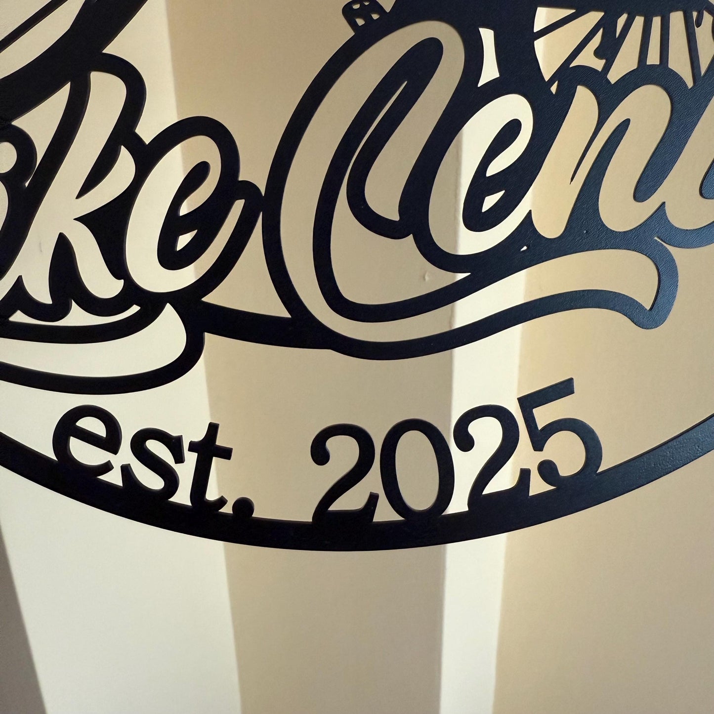 Custom Bike Center Metal Sign – Personalized Bicycle Shop Wall Decor – Garage or Man Cave Bike Repair Sign – Custom Name Metal Plaque