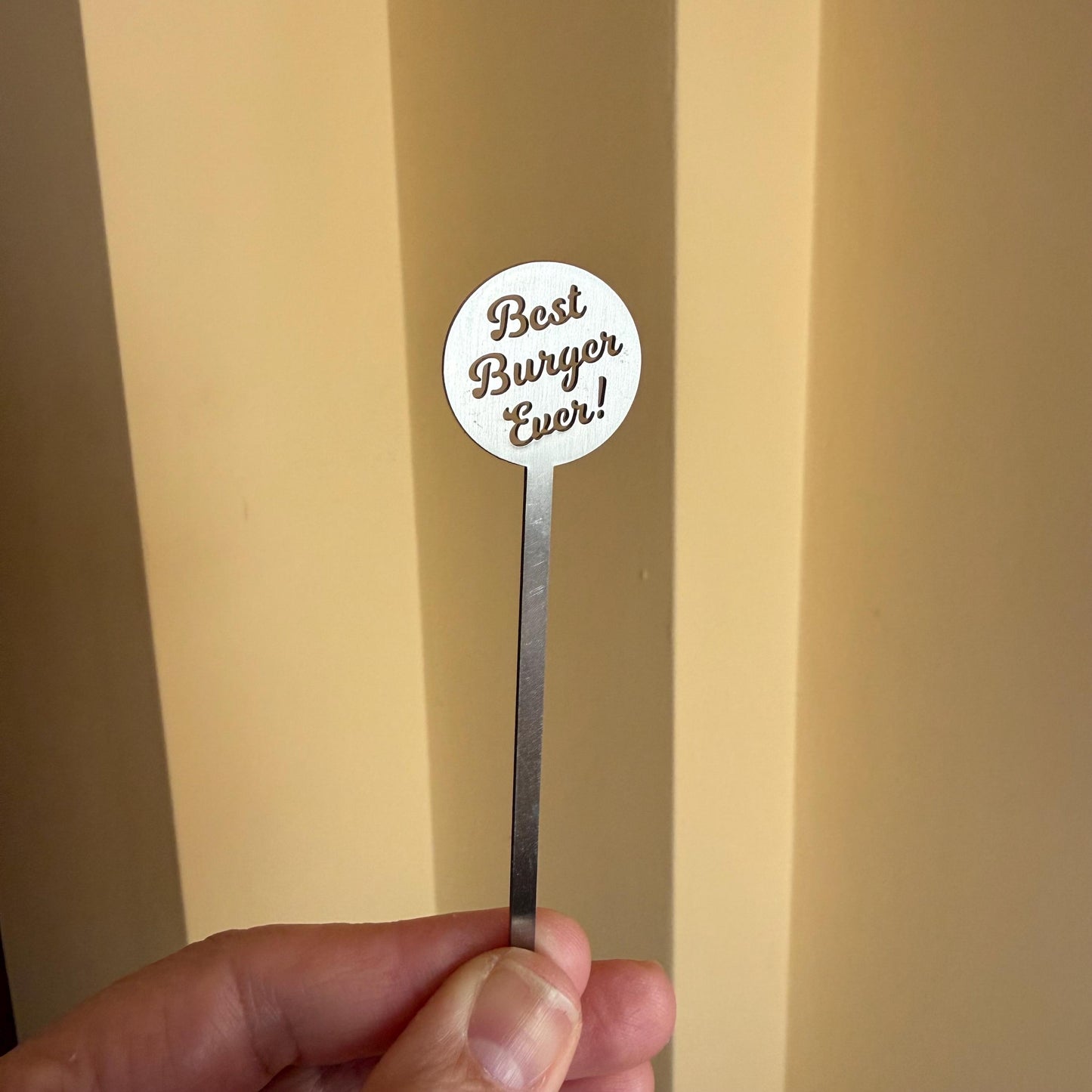 Personalized Stainless Steel Burger Skewers