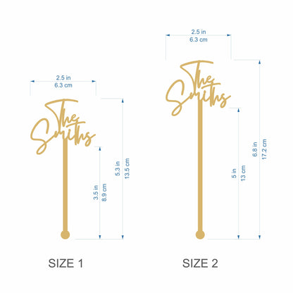 Custom Family Drink Stirrer – Personalized Name Acrylic or Stainless Steel Cocktail Stir Stick