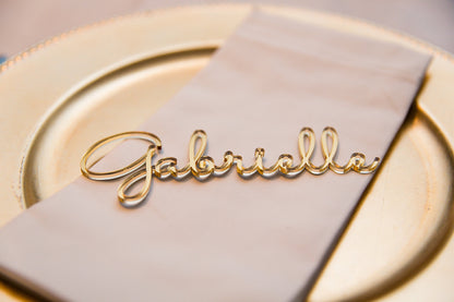 Personalized Wedding Place Cards – Custom Laser-Cut Guest Names in Acrylic or Wood