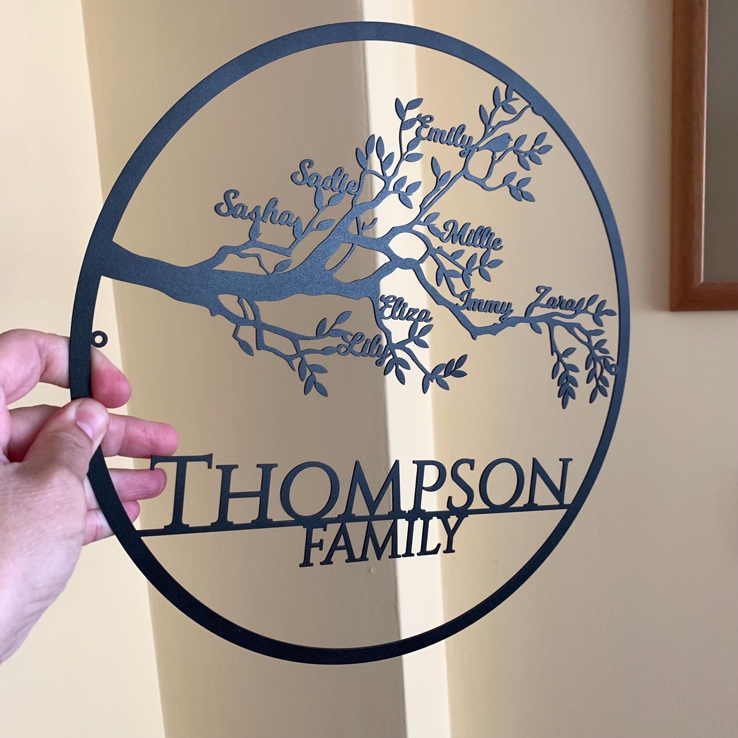 Custom Family Tree of Life Metal Sign – Personalized Family Names – Metal Wall Art Décor with Family Members – Anniversary Gift – Family Gift