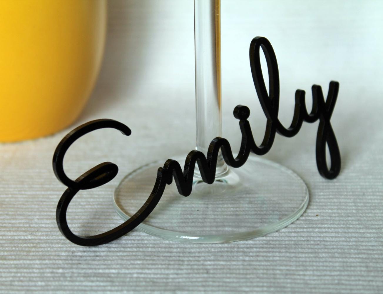 Personalized Wedding Place Cards – Custom Laser-Cut Guest Names in Acrylic or Wood
