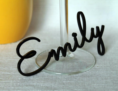 Personalized Wedding Place Cards – Custom Laser-Cut Guest Names in Acrylic or Wood