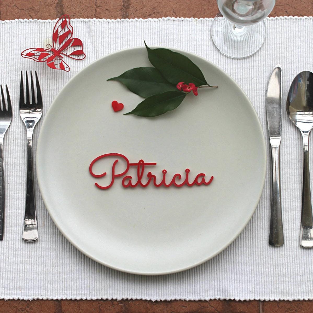 Personalized Wedding Place Cards – Custom Laser-Cut Guest Names in Acrylic or Wood