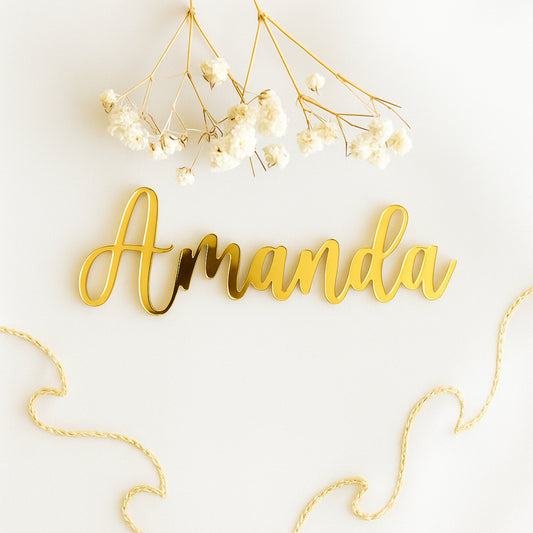 Wedding Bundle (30 Laser-cut Name Place Cards & 30 Custom Drink Stirrers)