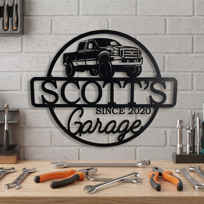 Personalized Metal Garage Sign
