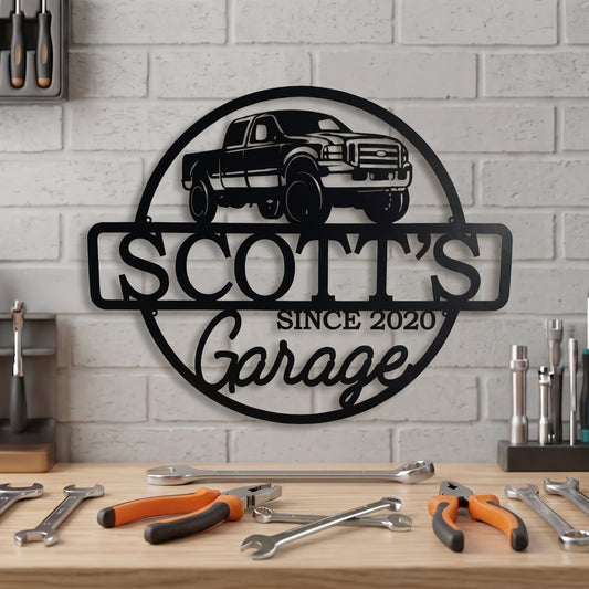 Personalized Metal Garage Sign
