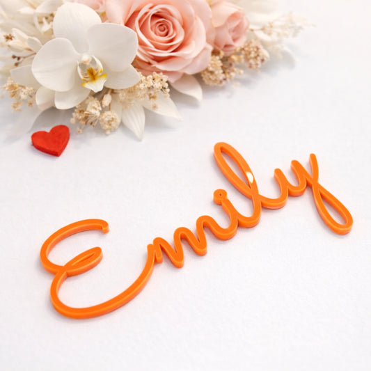 Personalized Wedding Place Cards | Custom Laser-Cut Guest Names in Acrylic or Wood