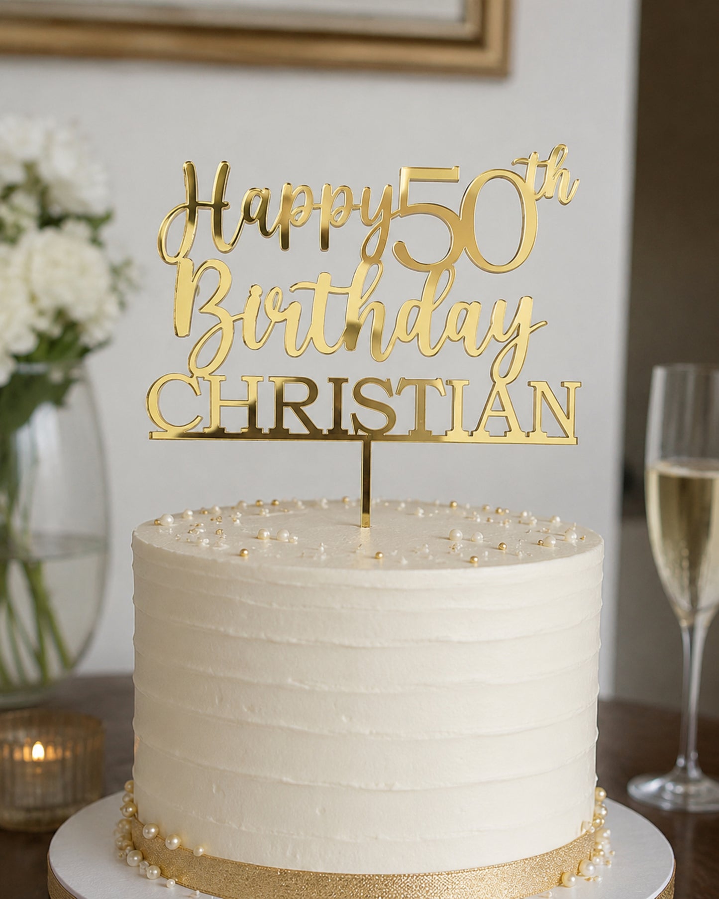 Personalized Birthday Cake Topper