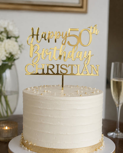 Personalized Birthday Cake Topper