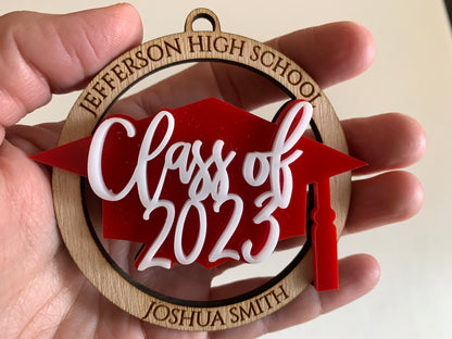 Custom Graduation Name Ornament | Class of 2026 | Personalized High School or University Keepsake | Class of 2025