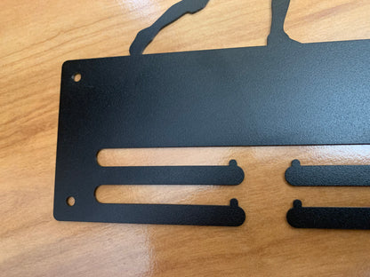 Personalized Running Metal Medal Holder for Couples | Custom Family Medal Hanger with Name or Text of Your Choice