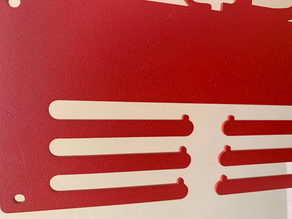 Personalized Running Metal Medal Holder for Couples | Custom Family Medal Hanger with Name or Text of Your Choice