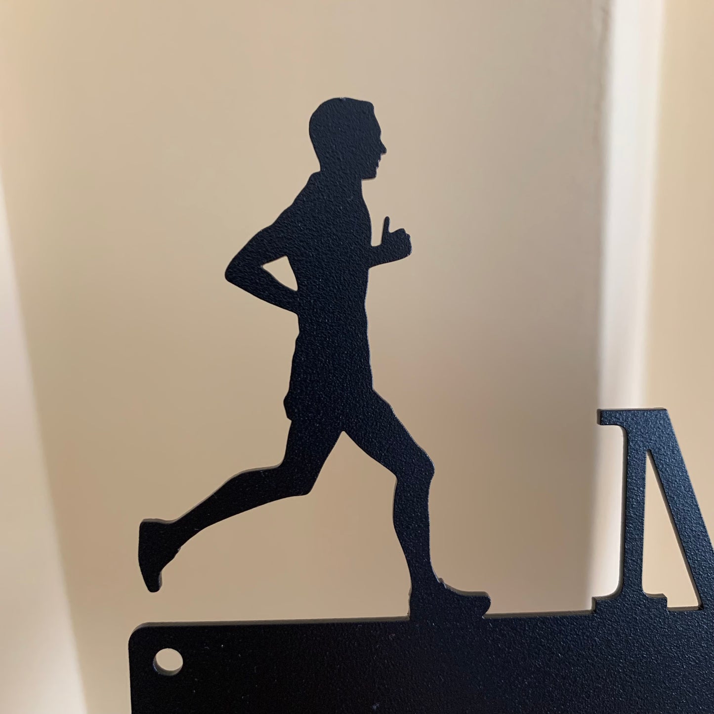 Personalized Running Metal Medal Holder for Couples | Custom Family Medal Hanger with Name or Text of Your Choice