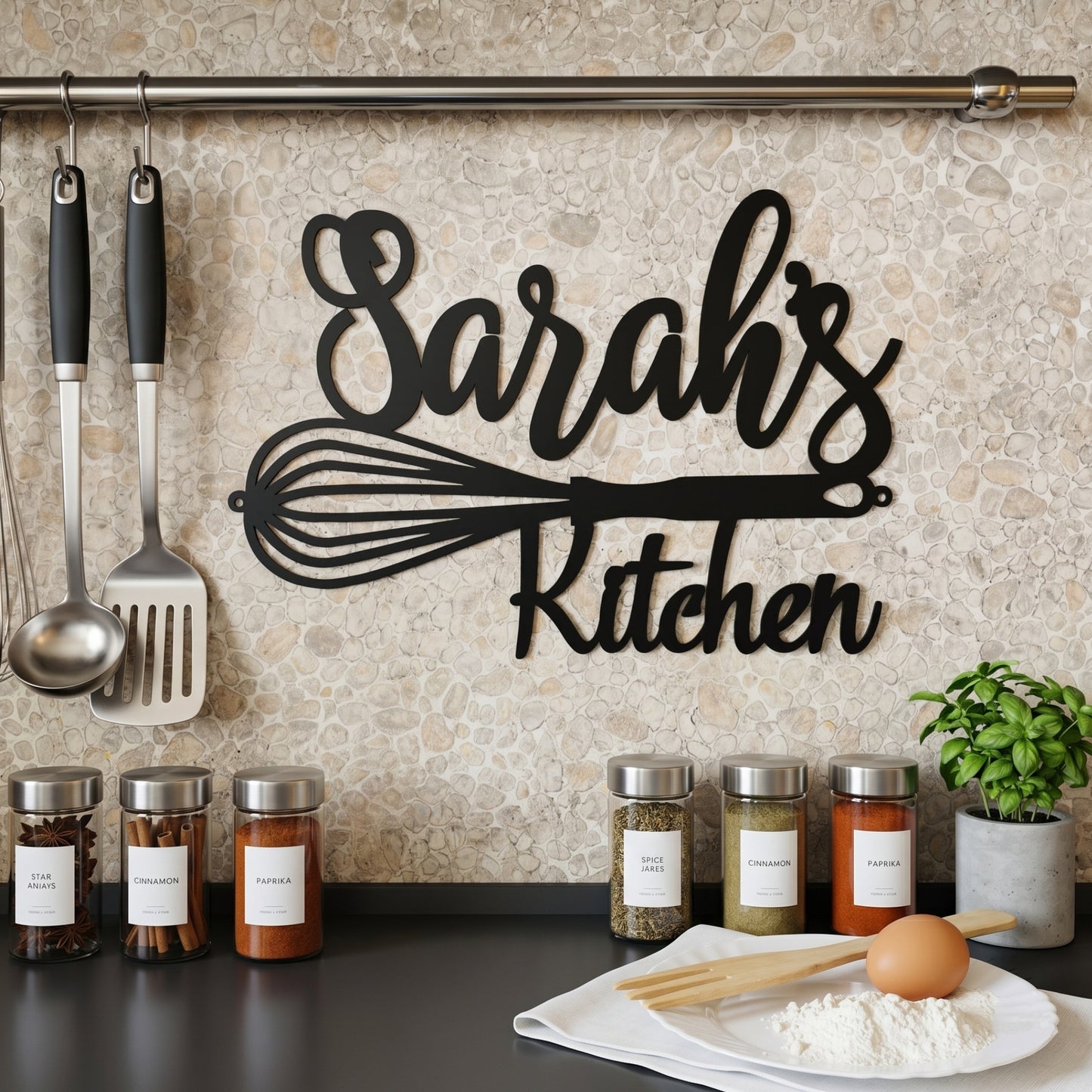 Custom Metal Kitchen Sign
