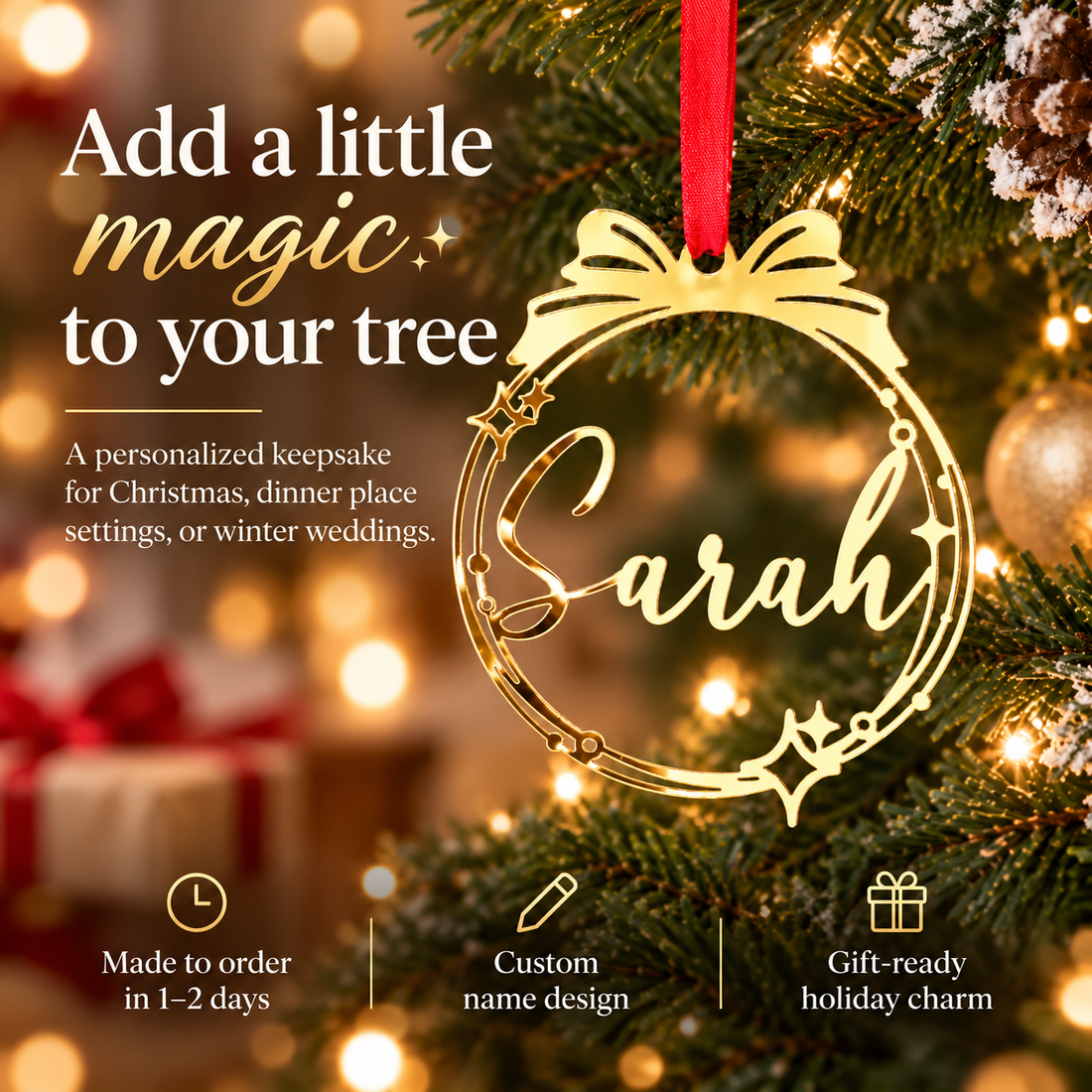 Personalized Christmas Ornaments with Custom Name