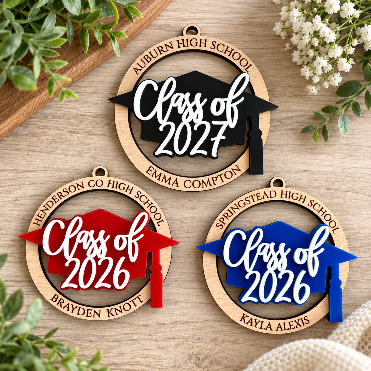 Personalized Graduation Ornament - Name & Class Year Keepsake