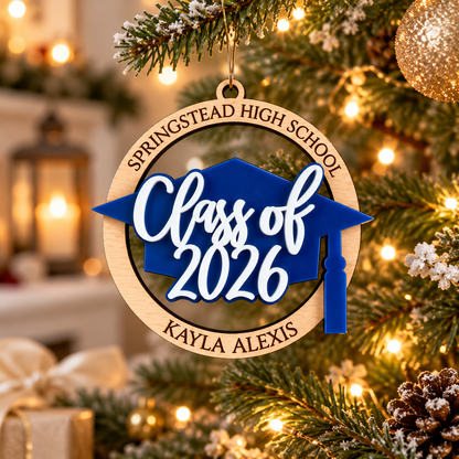 Personalized Graduation Ornament - Name & Class Year Keepsake