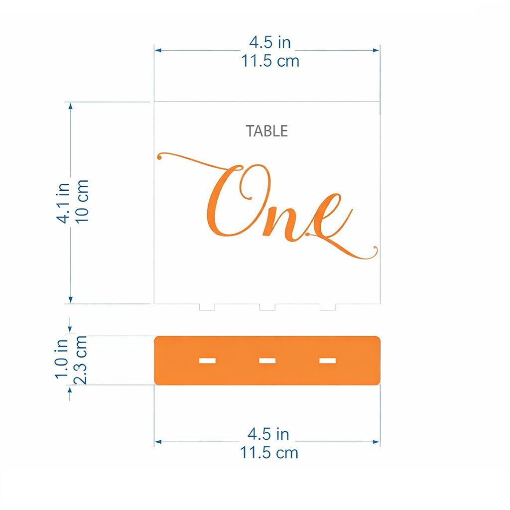 Personalized Wedding Table Numbers - Custom Script Signs - Head Table Decor - Elegant Number Holders