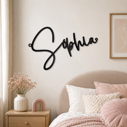 Personalized Metal Name Signs for Home Decor — Custom Fonts
