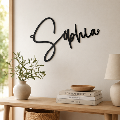 Personalized Metal Name Signs for Home Decor — Custom Fonts