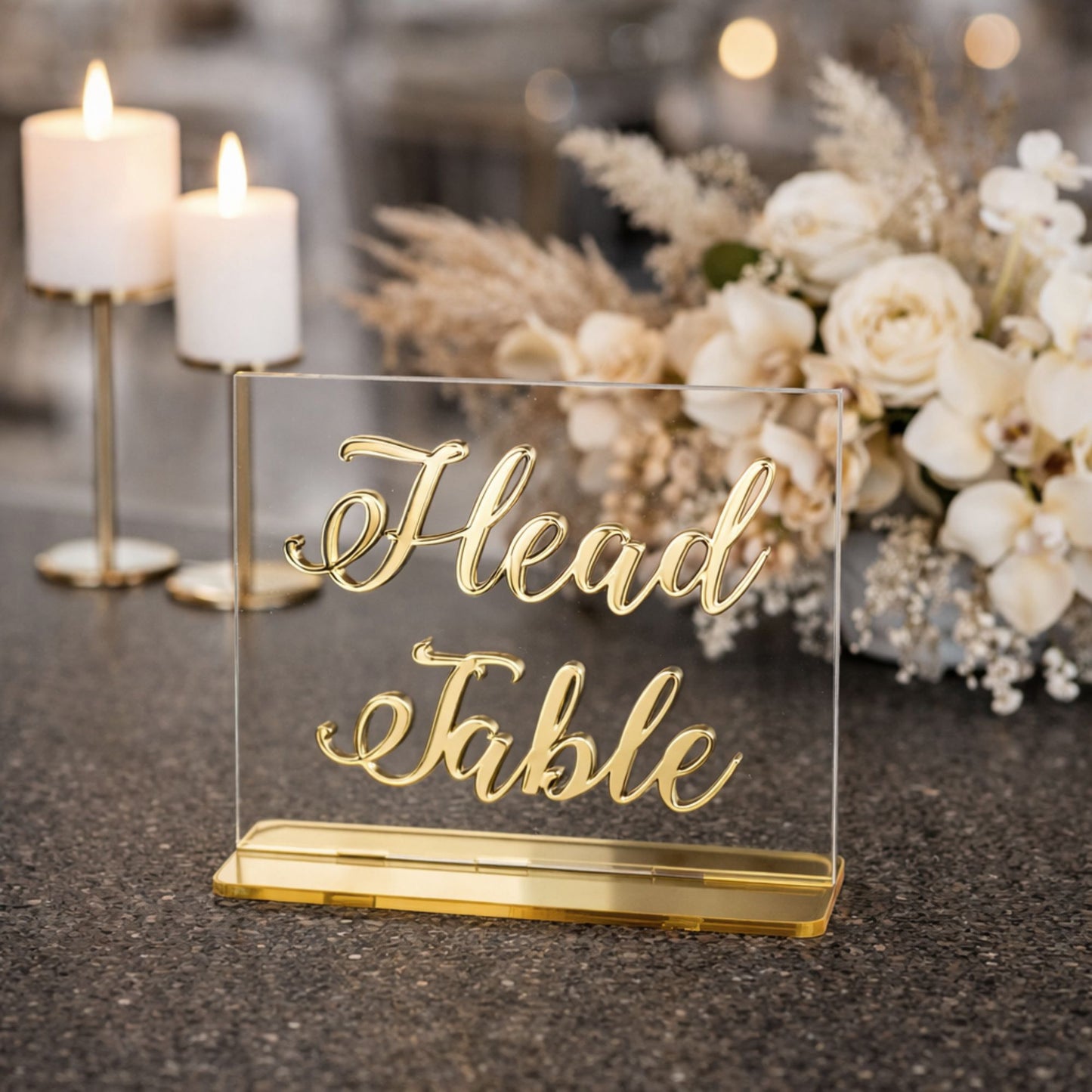 Personalized Wedding Table Numbers - Custom Script Signs - Head Table Decor - Elegant Number Holders