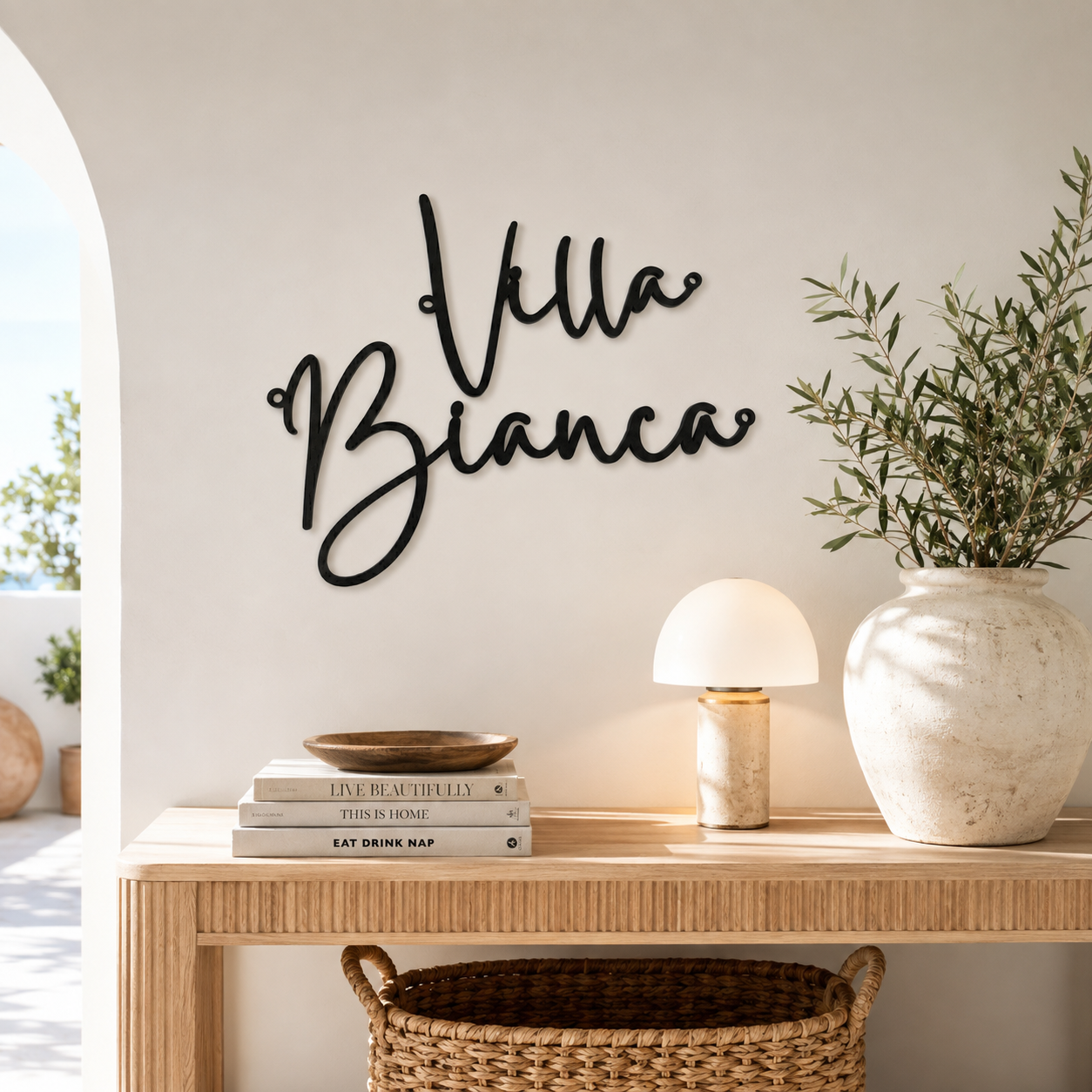 Personalized Metal Villa Sign with Name