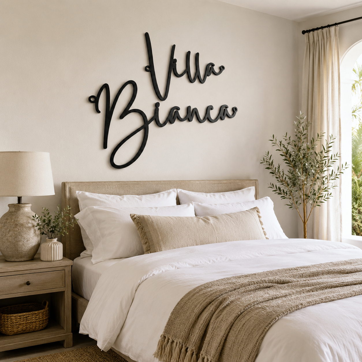 Personalized Metal Villa Sign with Name