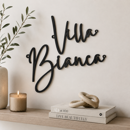 Personalized Metal Villa Sign with Name
