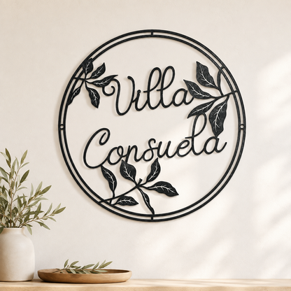 Personalized Metal Villa Name Sign for Outdoors