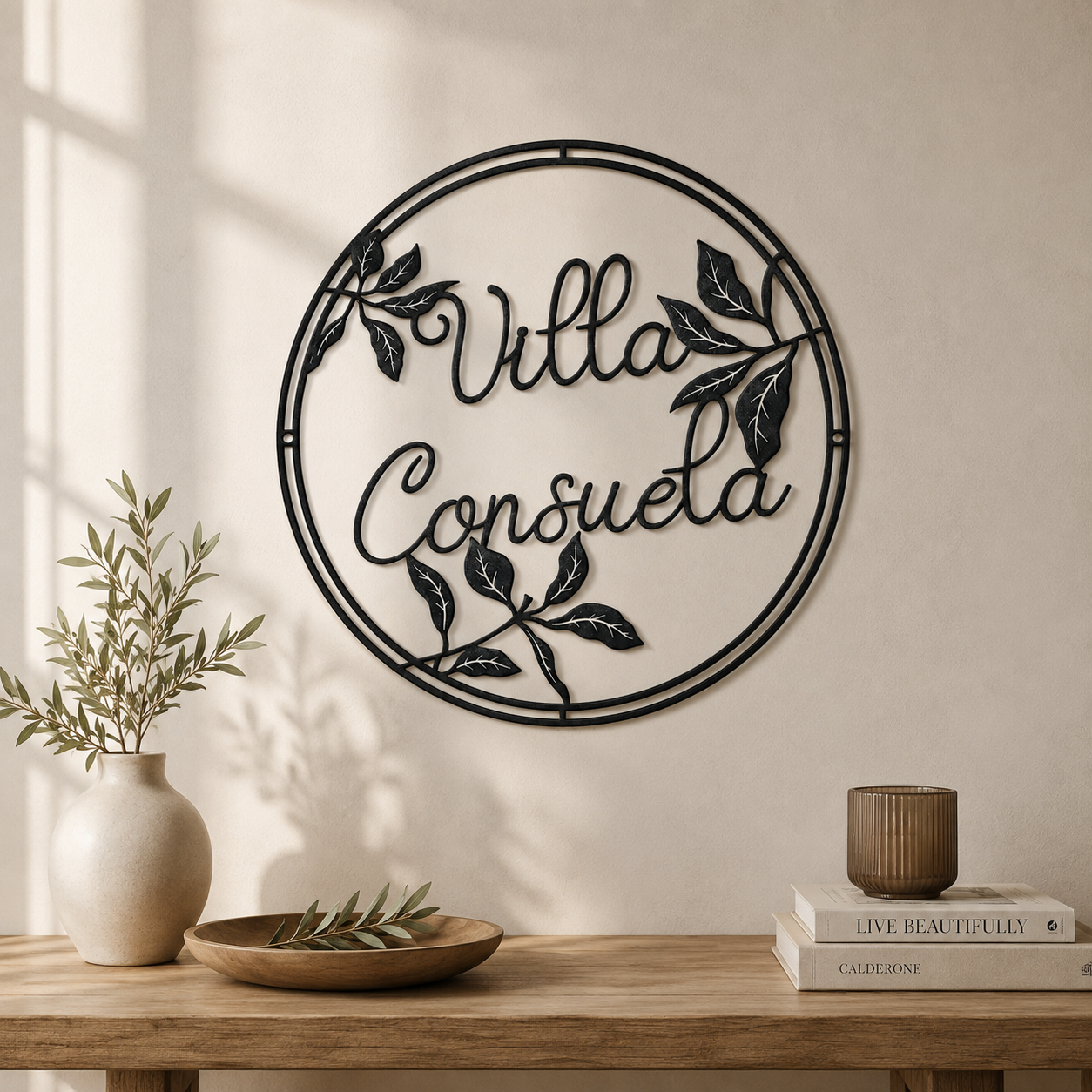 Personalized Metal Villa Name Sign for Outdoors