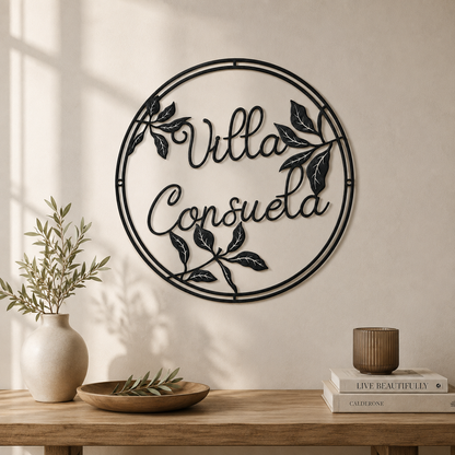 Personalized Metal Villa Name Sign for Outdoors